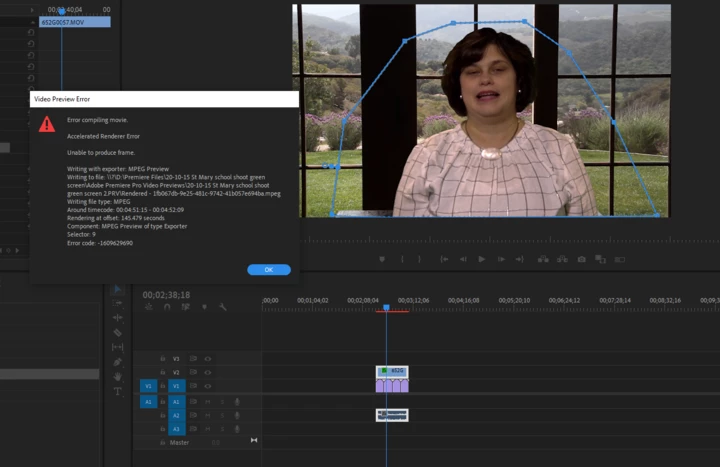 Encoding failed due to Premiere render on timeline | Community