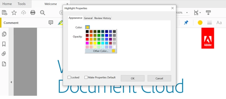 How to change the Highlight color in Adobe Acrobat/Reader | Community
