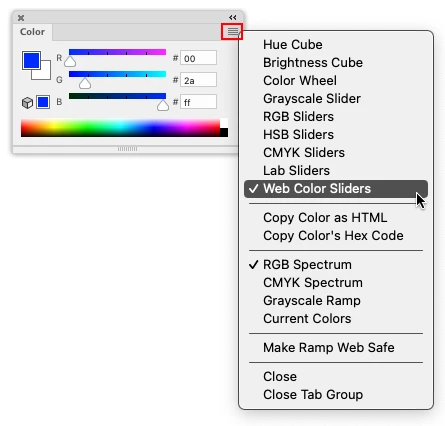 How do I get the hex code to show up in the Color Panel? | Community
