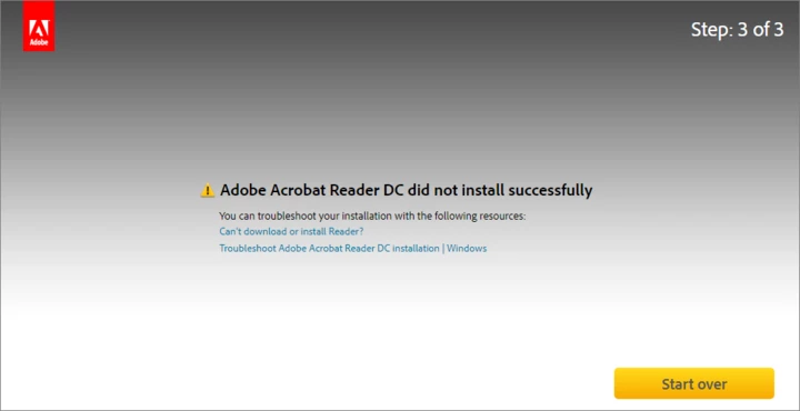Error: Newer version already installed- Acrobat Reader DC | Community