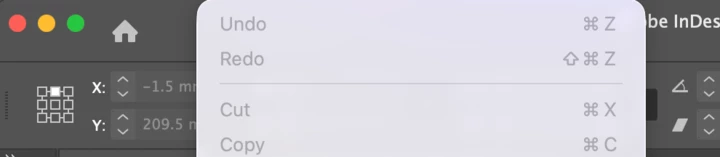 Unable to use Undo: Press Cmd + Z within Indesign | Community