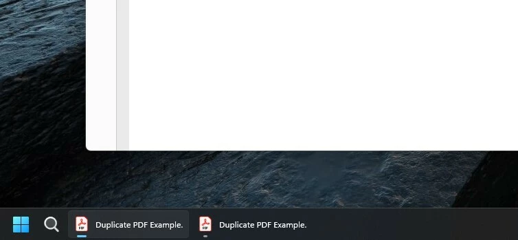 One Adobe Acrobat file with two taskbar items | Community