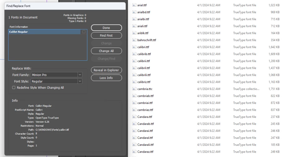 InDesign Not Recognizing Calibri After Windows Update | Community