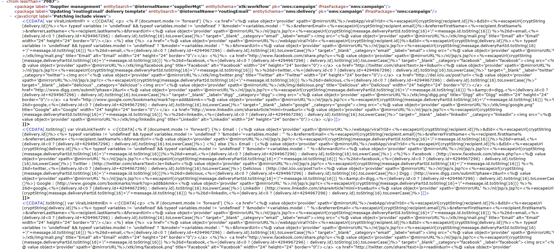 CDATA[<p>\n' token='<![CDATA[<p>\n').
2017-12-08 01:37:19.612Z 00000AEC 1 error log SCR-160032 JavaScript: error while compiling script 'inline'. (iRc=-53)
2017-12-08 01:37:19.612Z 00000AEC 1 error log CFG-600010 Document update job stopped after an error (iRc=-53)
![