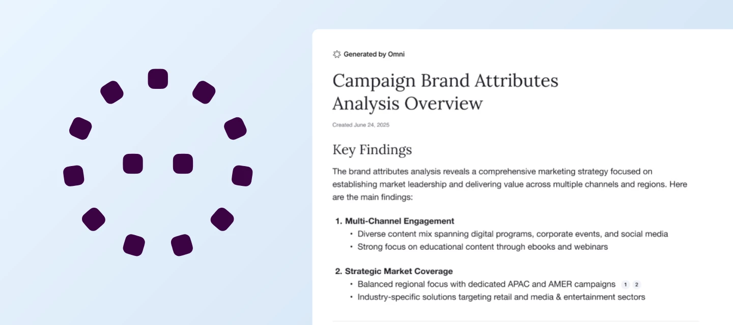 New: Expert-level reports and insights from your data with Omni