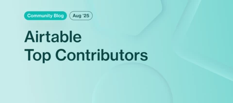 Airtable Top Contributors | August 2025