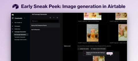 🚀 Early Sneak Peek: AI image generation in Airtable!