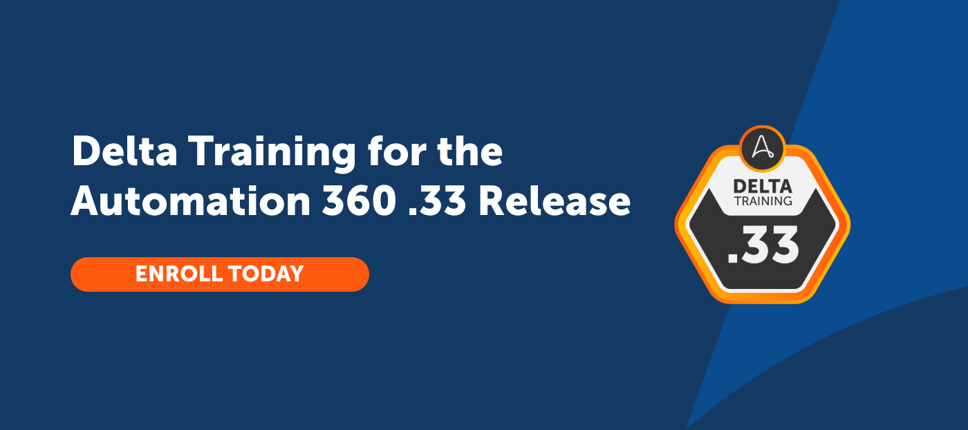 New Skill Booster, New Badge: Delta Training for Automation 360 .33 Release