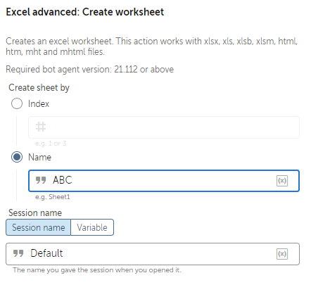 Excel Adv Create Worksheet