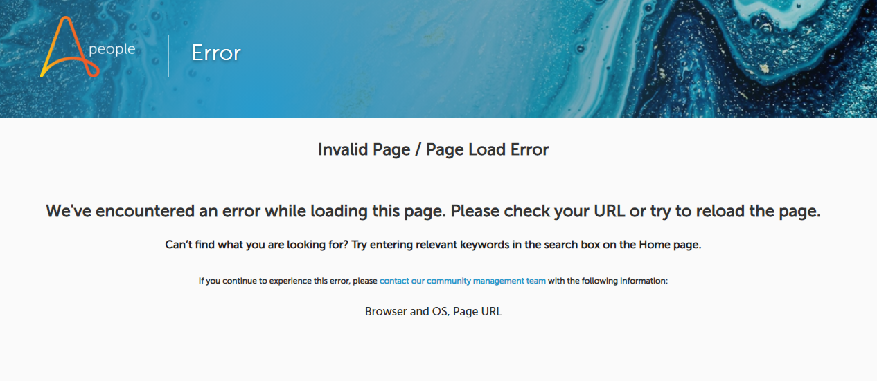 Page load error