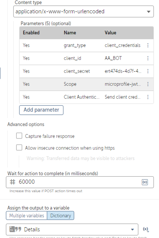 Capture unique Bearer token into variable and passed into header