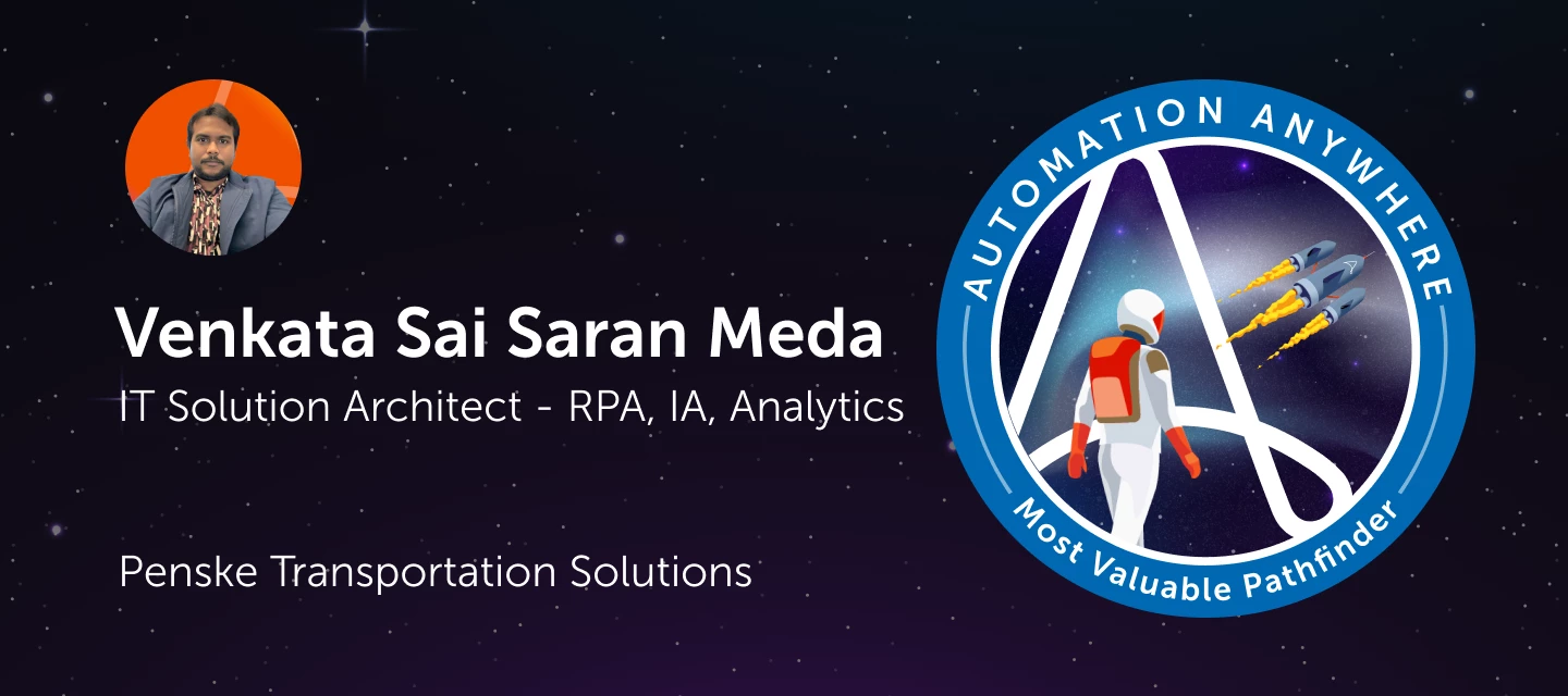 Meet MVP Venkata Sai Saran Meda, IT Solution Architect at Penske Transportation Solutions