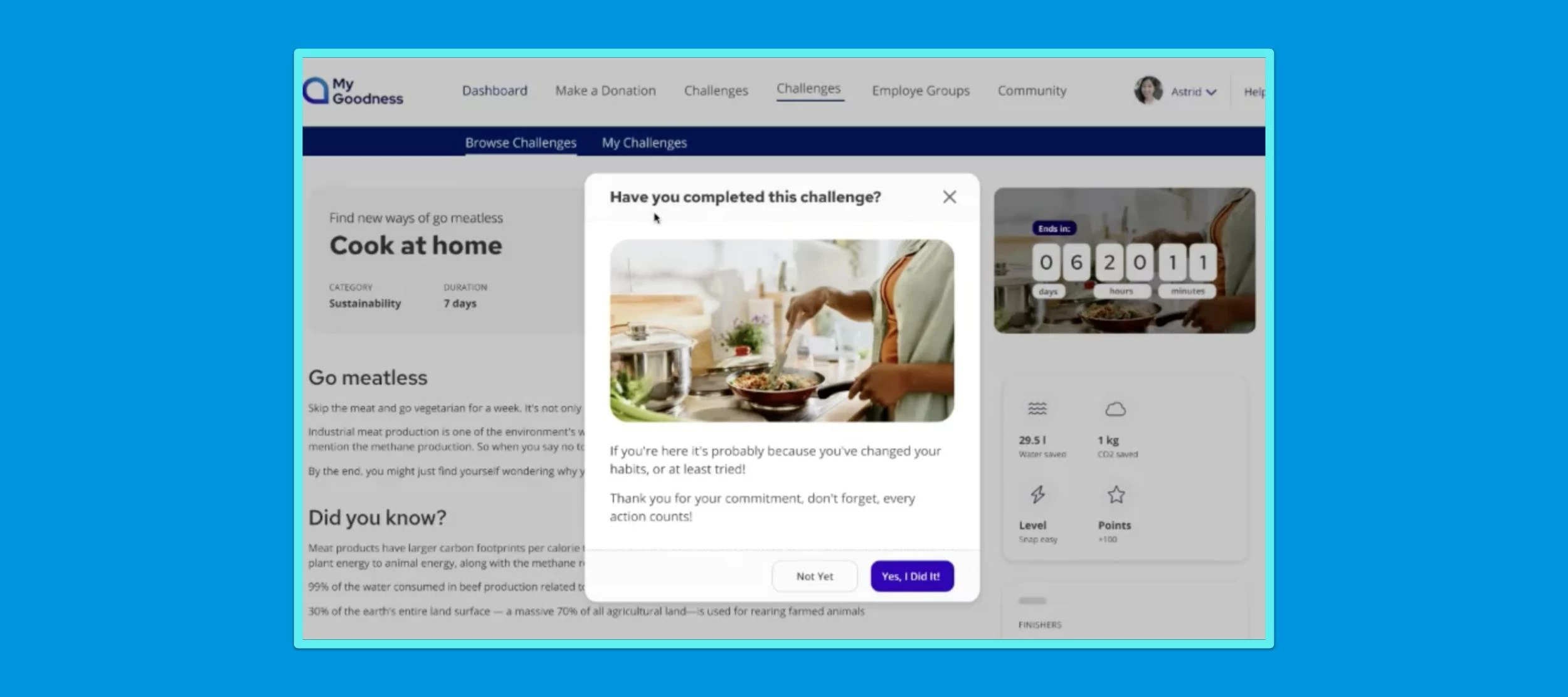 New: Connect giving opportunities to Challenges