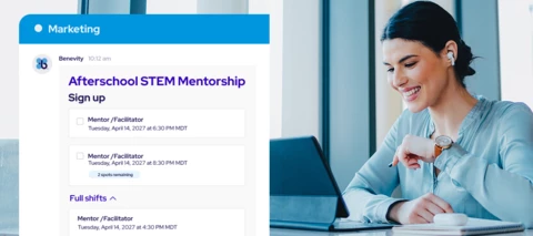 New: Give and sign up to volunteer directly in Microsoft Teams