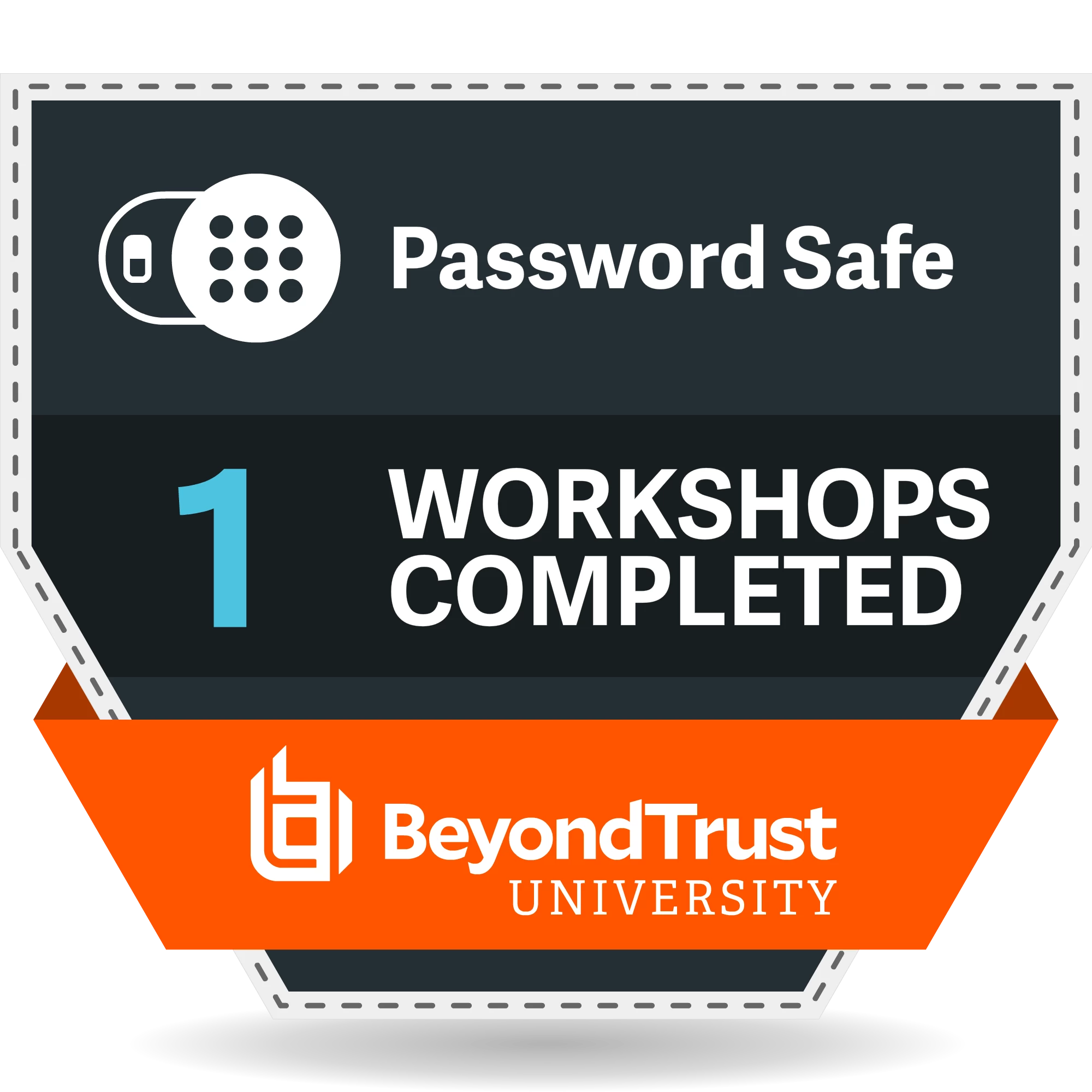 1 Workshops Completed - Password Safe