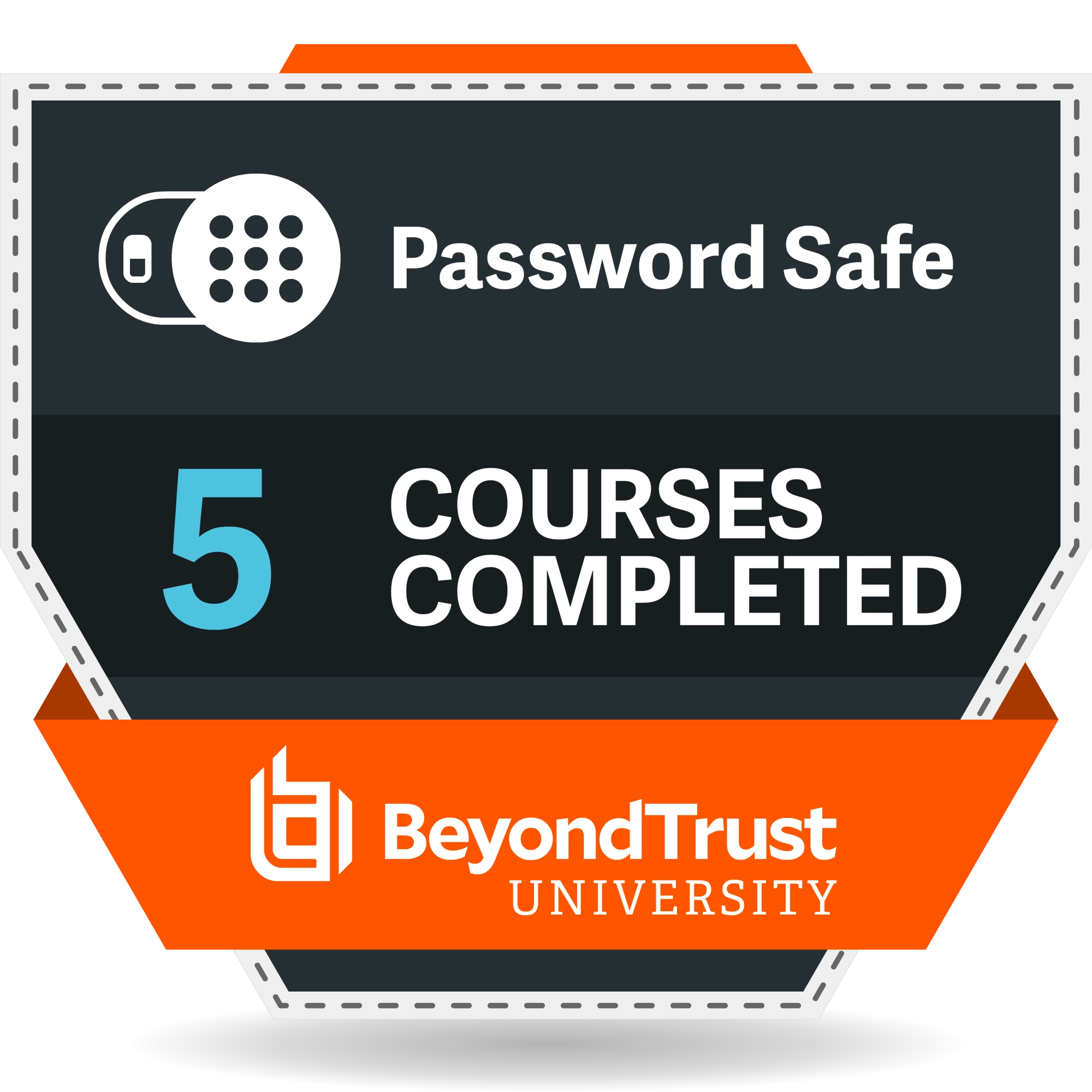 5 Courses Completed - Password Safe