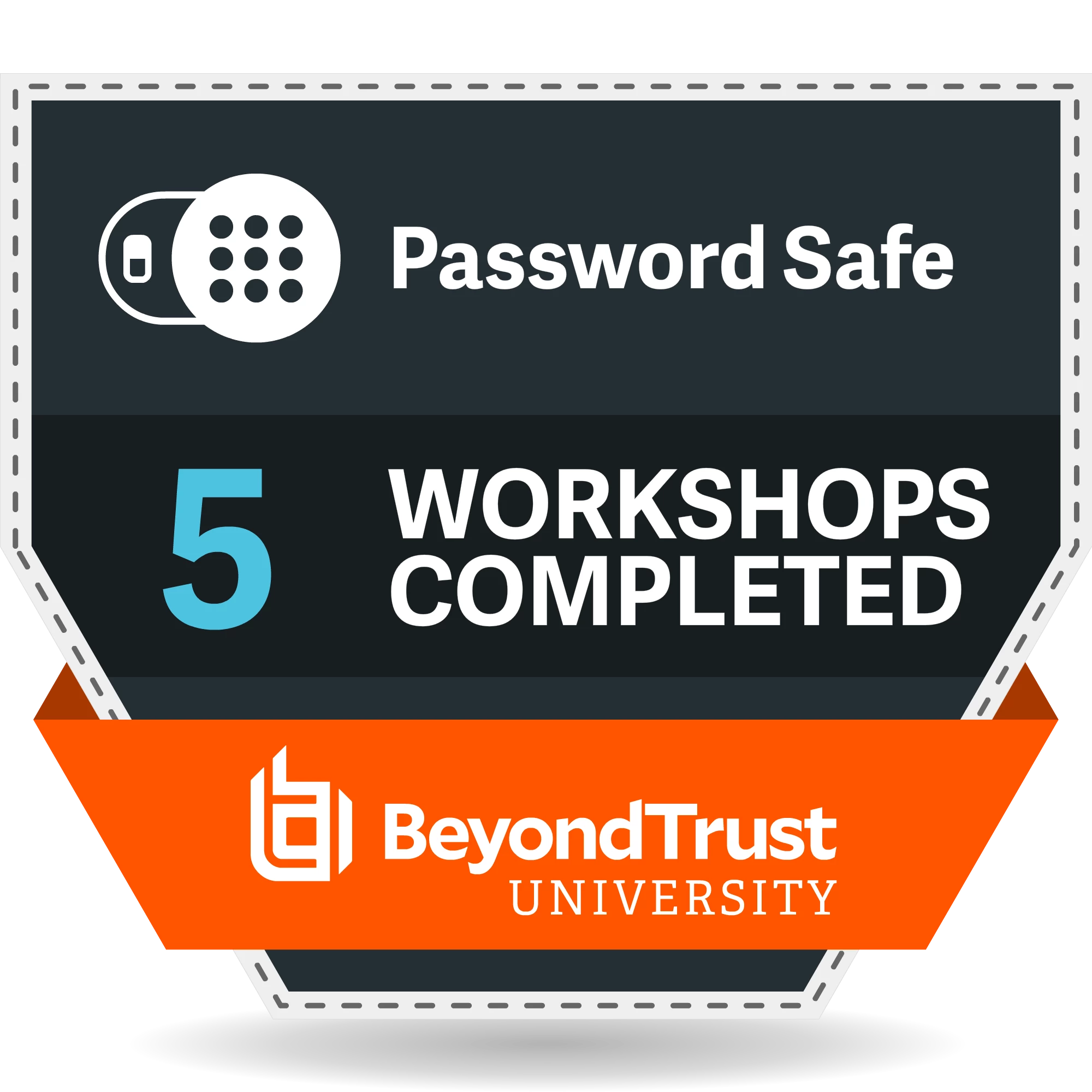 5 Workshops Completed - Password Safe