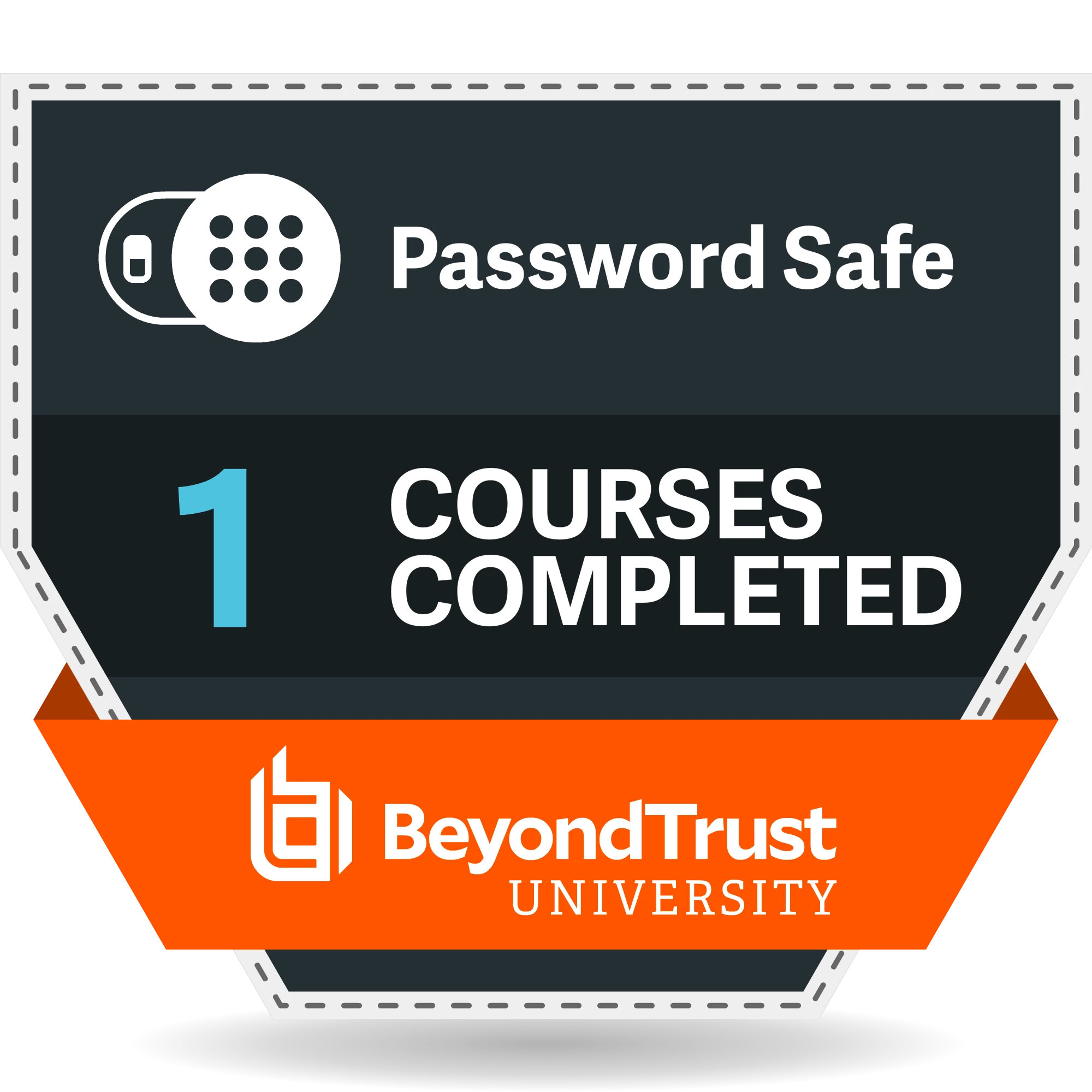 1 Courses Completed - Password Safe
