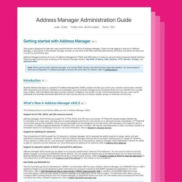 Getting started with Address Manager