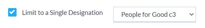 selecting a designation from the dropdown