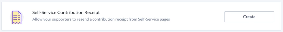 Triggered Email button for creating the receipt