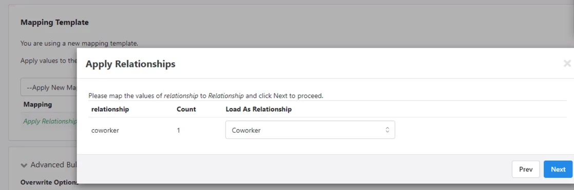 Bulk Upload-Apply Relationships