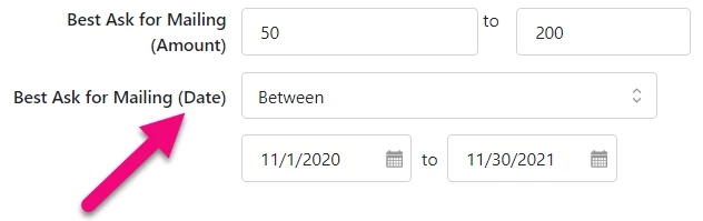 Example of an HPC with a date range selector