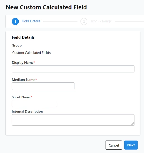 Entry fields for details