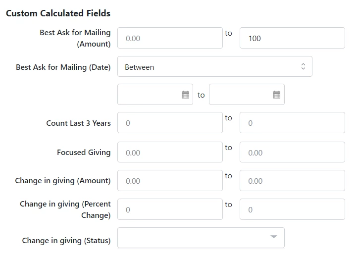 Example of searching on custom calculated fields