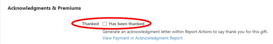 checkbox option to mark a contribution as thanked