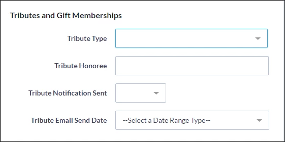 Search for Tribute Gifts and Gift Memberships