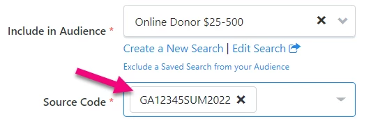 Unique source code entered
