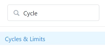 Searching for cycles in the sidebar