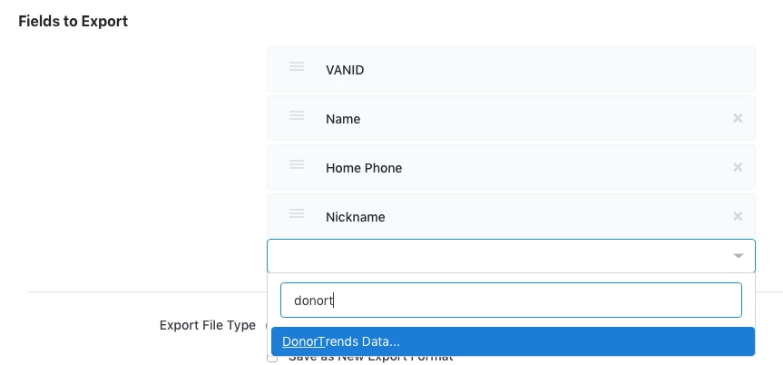 export mapping