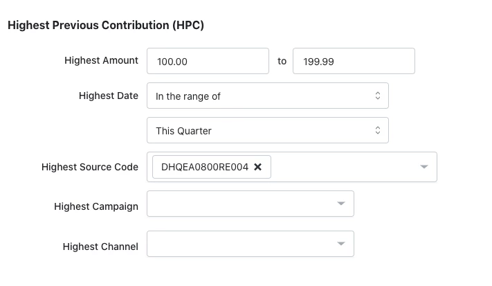 Highest Contribution