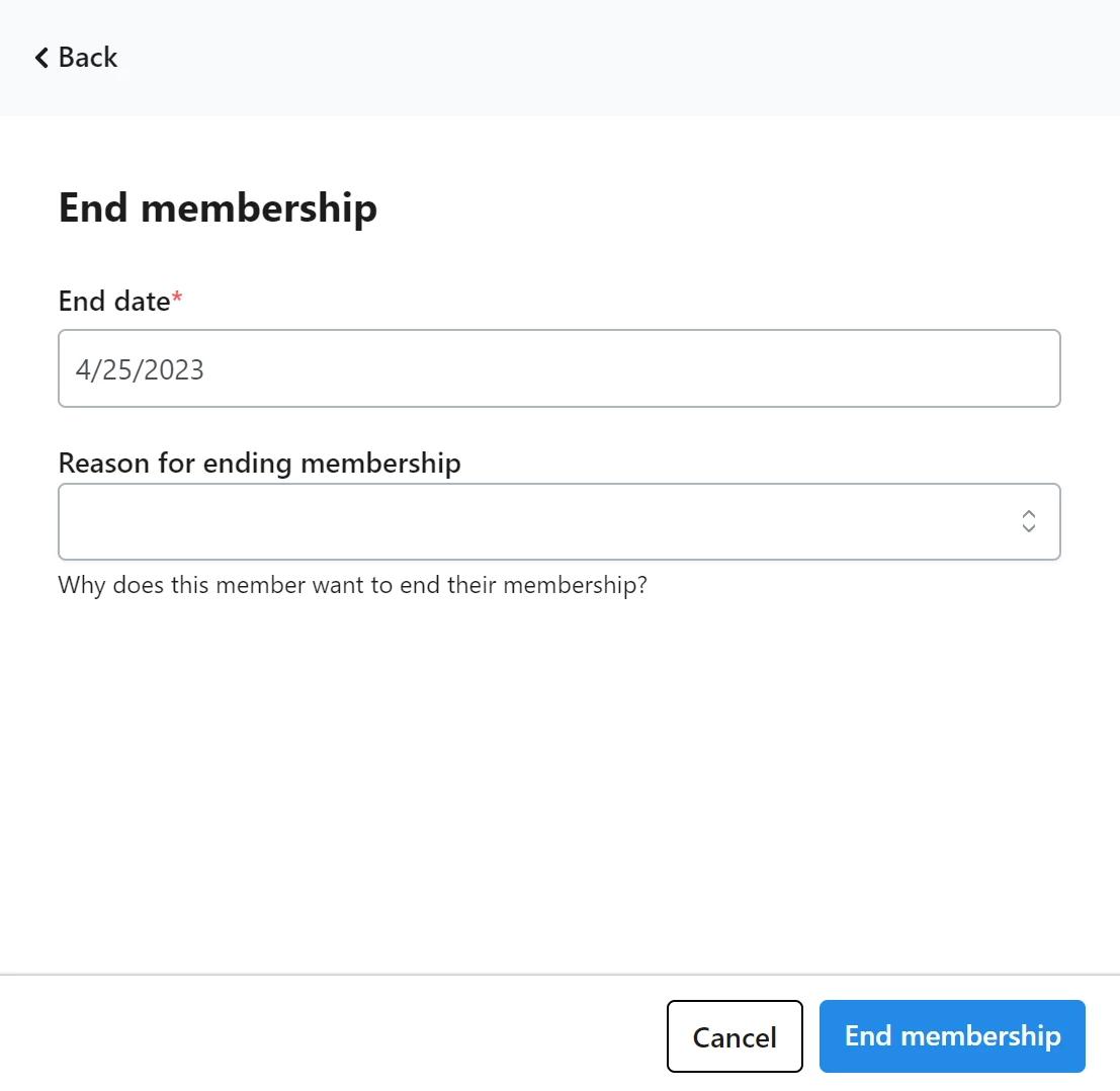 End Membership