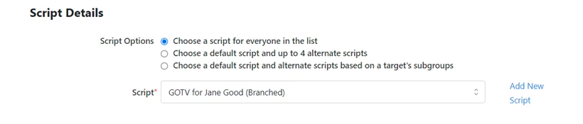 adding campaign details like script