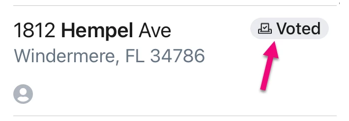 voted icon is highlighted