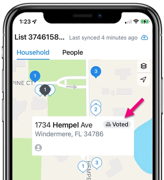 voted icon is highlighted