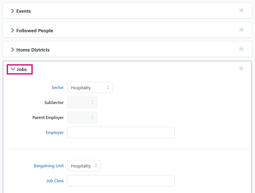 example of searching on jobs criteria