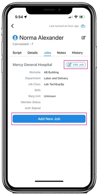 Edit Job and Add Job are highlighted