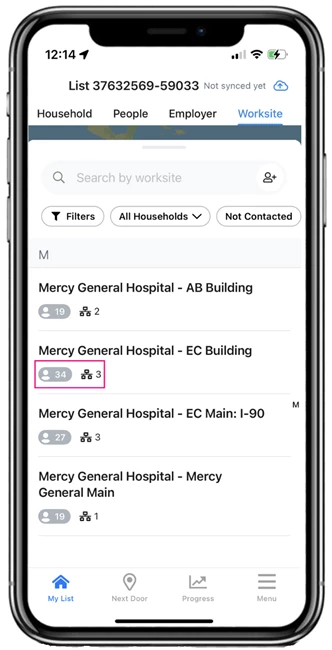 person and org chart icons with numbers next to them are highlighted