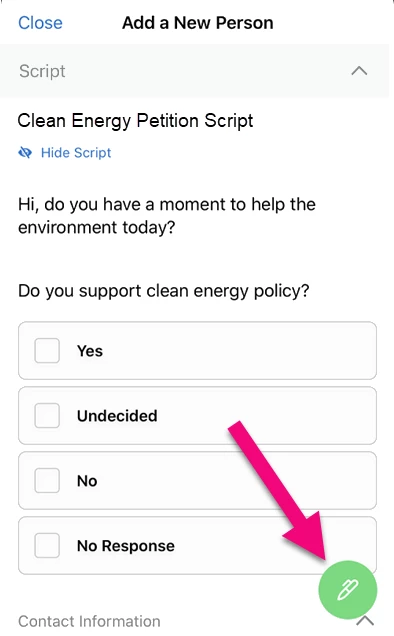 pen icon highlighted in corner to open the petition form