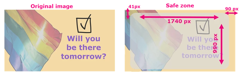 Example of where cropping happens on Landscape image