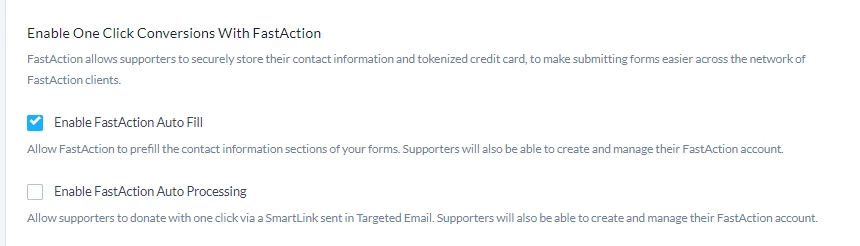 screenshot with enable fastaction autofill checkbox marked