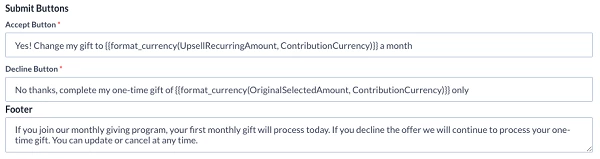Submit button customization