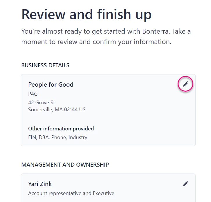 Review and finish up the onboarding process