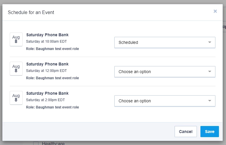 image of 3 listed events