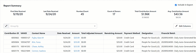 Animation of using group by payment method