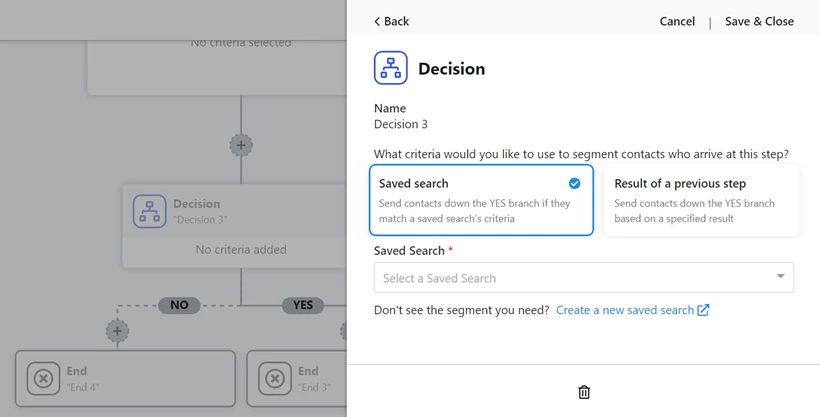 Example of decision step being added